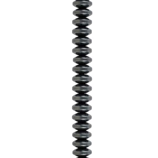 Black Hematite Rondelle Beads, 6mm by Bead Landing™